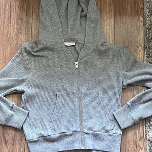 Aritzia tna waffle knit zip up